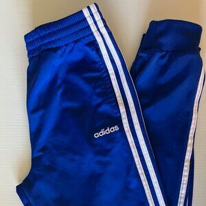 2019 adidas Boy's Track Pants Size Royal Blue-White 3-Stripes - YL 14/16 Used